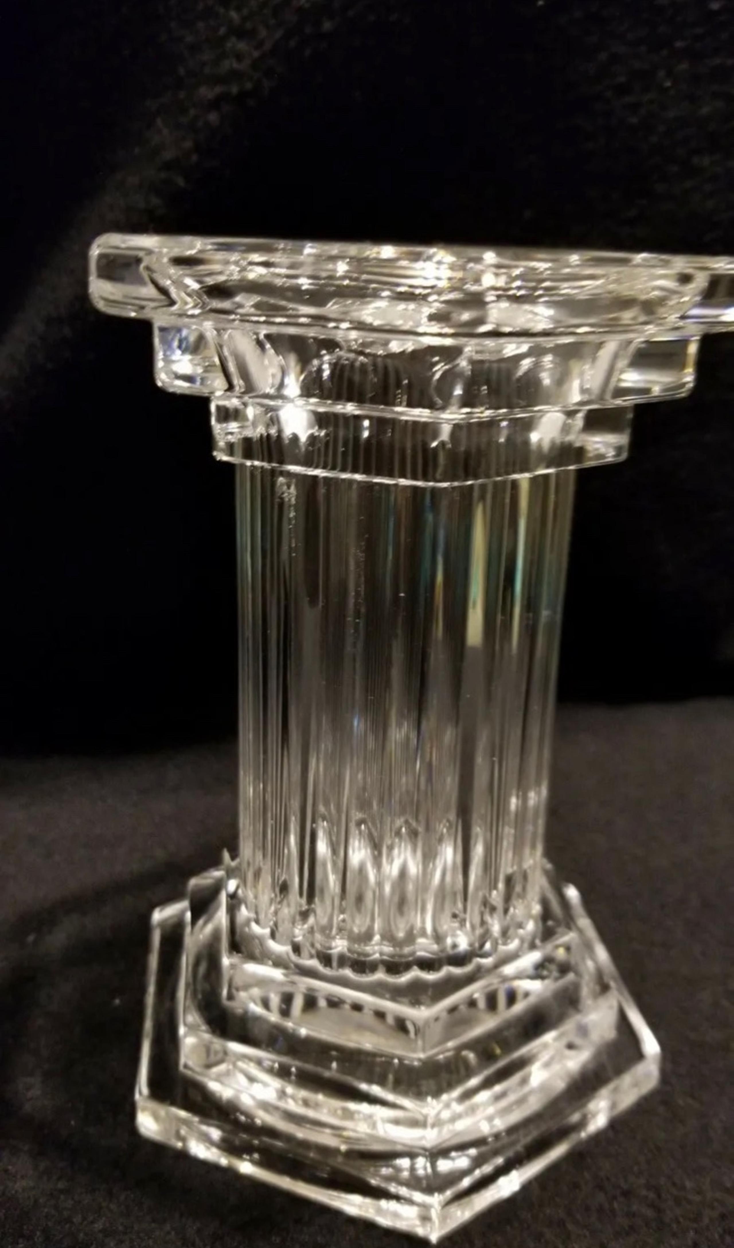MARQUIS BY WATERFORD CRYSTAL PILLAR TRIUMPHE CANDLE HOLDER MADE IN GERMANY