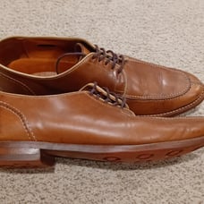 Men's Allen Edmonds Clark Street Light Brown Leather Dress Shoes Dainite Size 12