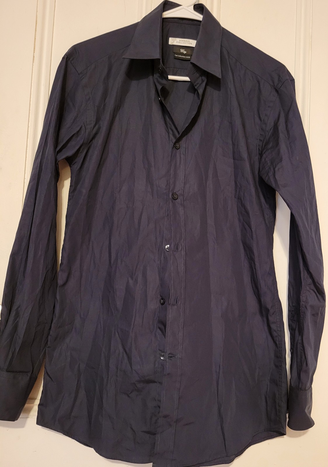 Versace blue navy long sleeve shirt Size L