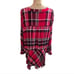 Lane Bryant Red Plaid Long Sleeve Peplum Hi Low Tunic Plus Size 22 24 3X
