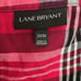 Lane Bryant Red Plaid Long Sleeve Peplum Hi Low Tunic Plus Size 22 24 3X