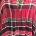 Lane Bryant Red Plaid Long Sleeve Peplum Hi Low Tunic Plus Size 22 24 3X