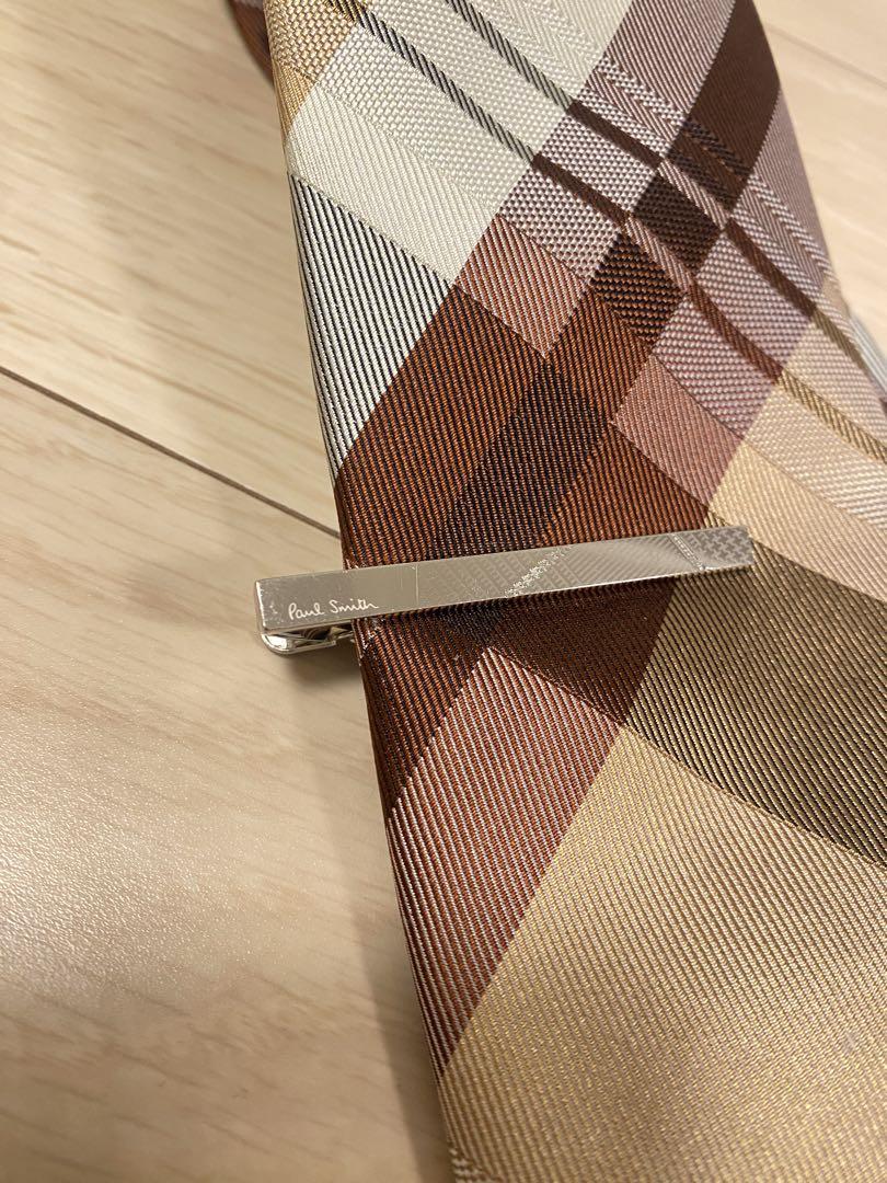 Paul Smith Tie Pin and Brown Tie Set
