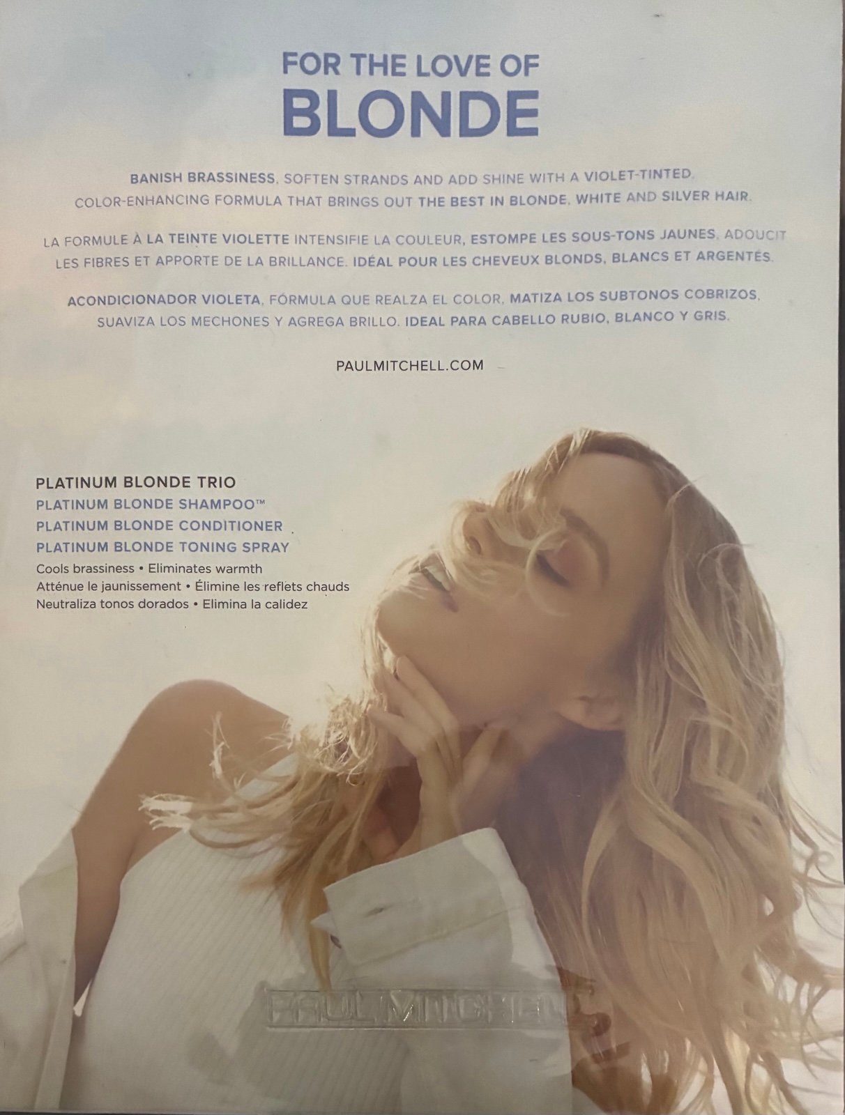Paul Mitchell Platinum blonde trio NEW