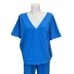 Koolaburra by UGG Sueded Jersey Pullover & Cropped Pant Lounge Set blue sz S New