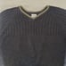 Columbia Vintage Mens Large Grey V Neck Knit Cotton Sweater Outdoor Warm 90s