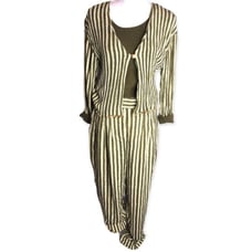 Chaus Sport Vintage Striped Beaded Bohemian 2-Piece Set