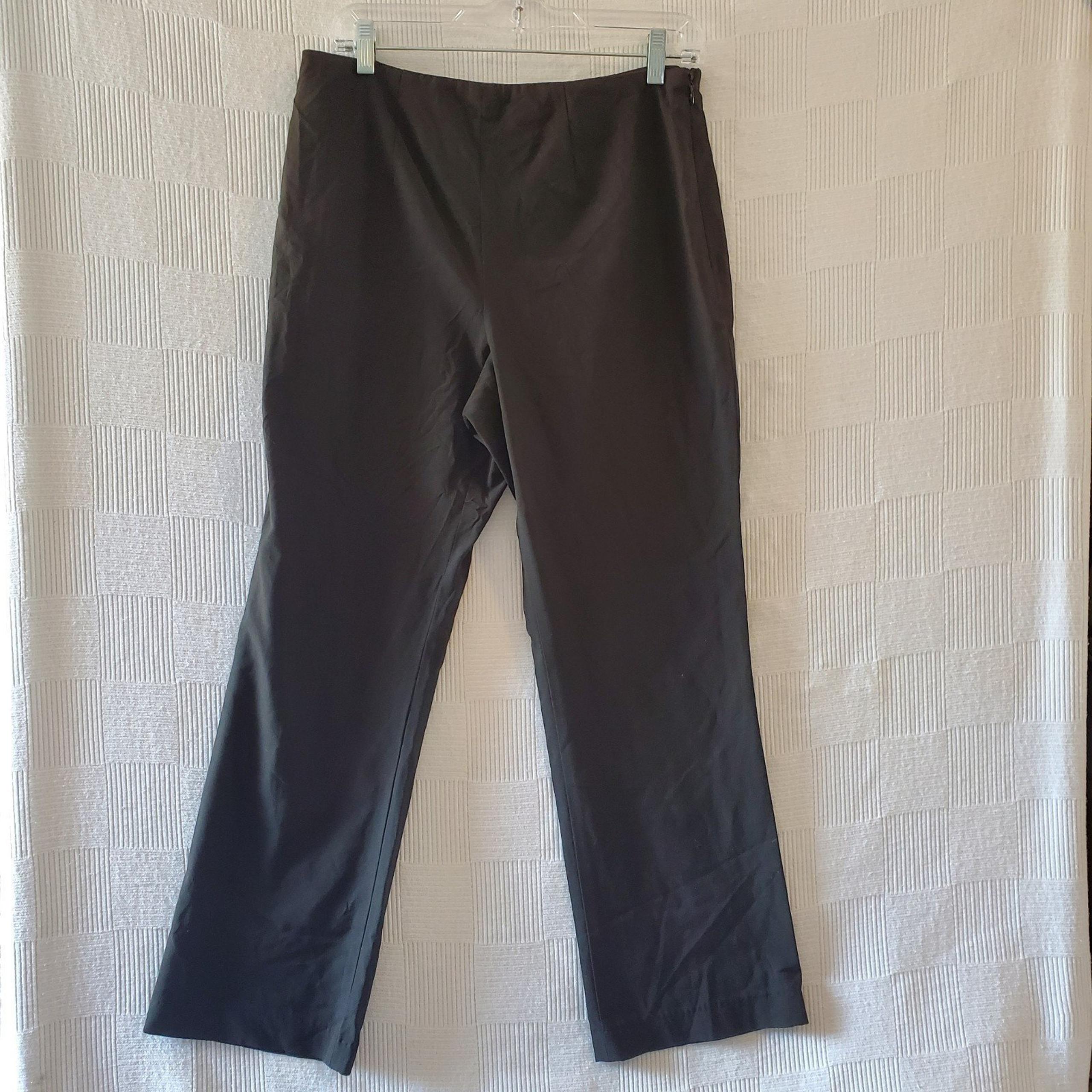 Carlisle Pants Womens 8 Black Side Zip Lightweight Wool Blend Stretch