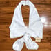 NWT Superdown White Jennifer Wrap Halter Top Size Small