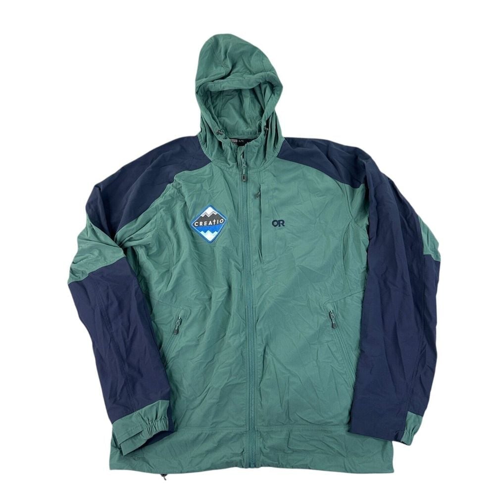 Outdoor Research Jacket Women's XL Green Ferrosi Hoodie Full Zip Stretch
