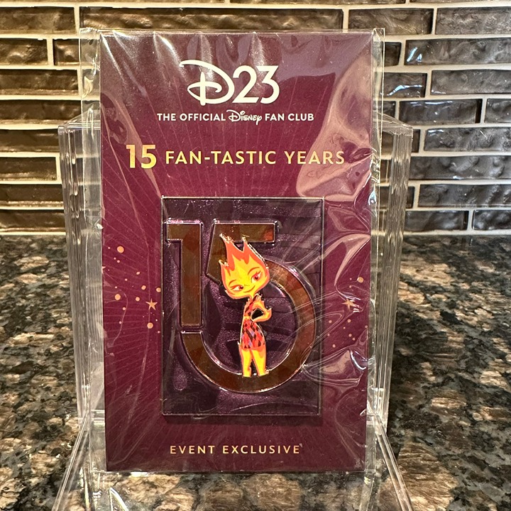 D23 Disney Pin DEC TWDCS LE 300 15th Anniversary Elemental Ember
