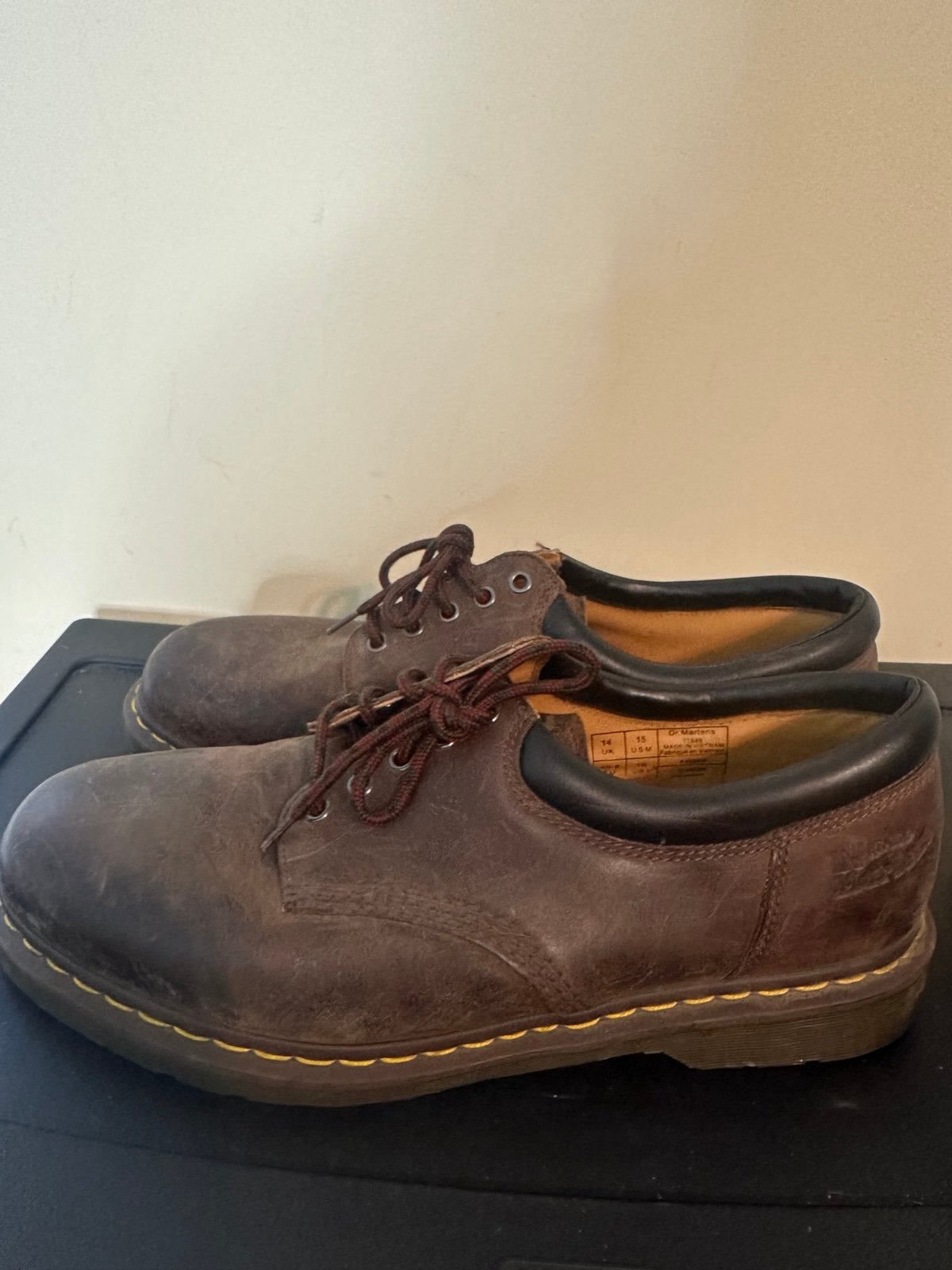 Men’s Dr.Martens Airwair 11849 Brown Leather Air Cushion Sole In Size US 15