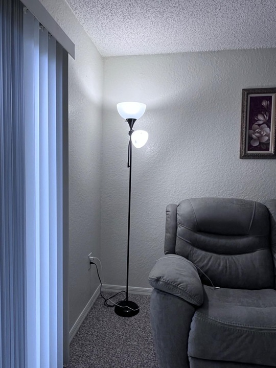 72 Torchiere Floor Lamp + Adjustable Reading Light, Matte Black