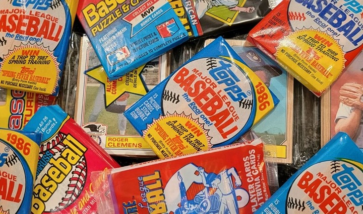 1500 Cards - Unopened Baseball football Card Wax Box Packs –30 year old packs