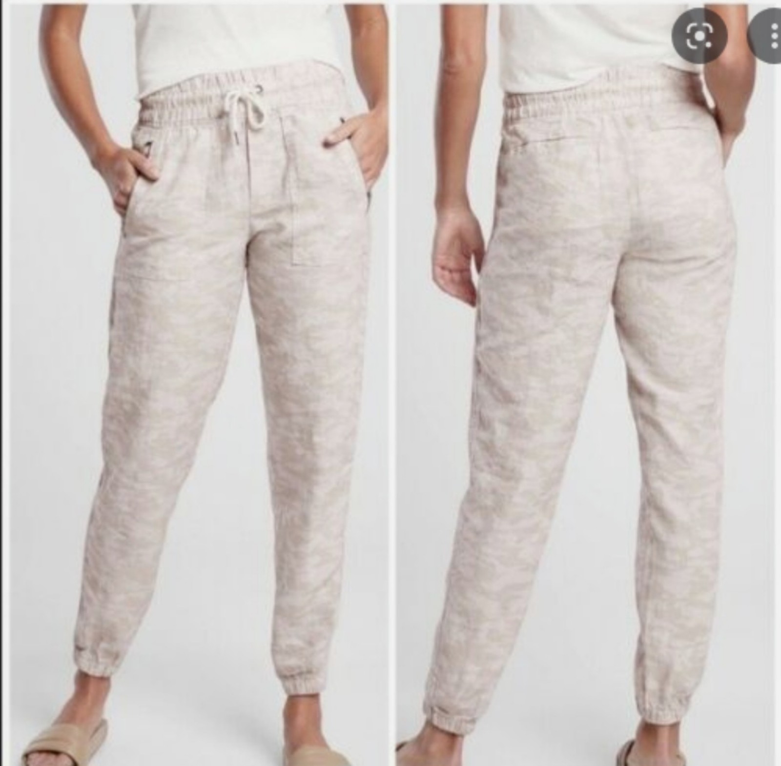 Athleta Cabo Tide Linen Joggers Size 8 NWT