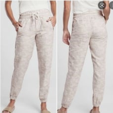 Athleta Cabo Tide Linen Joggers Size 8 NWT