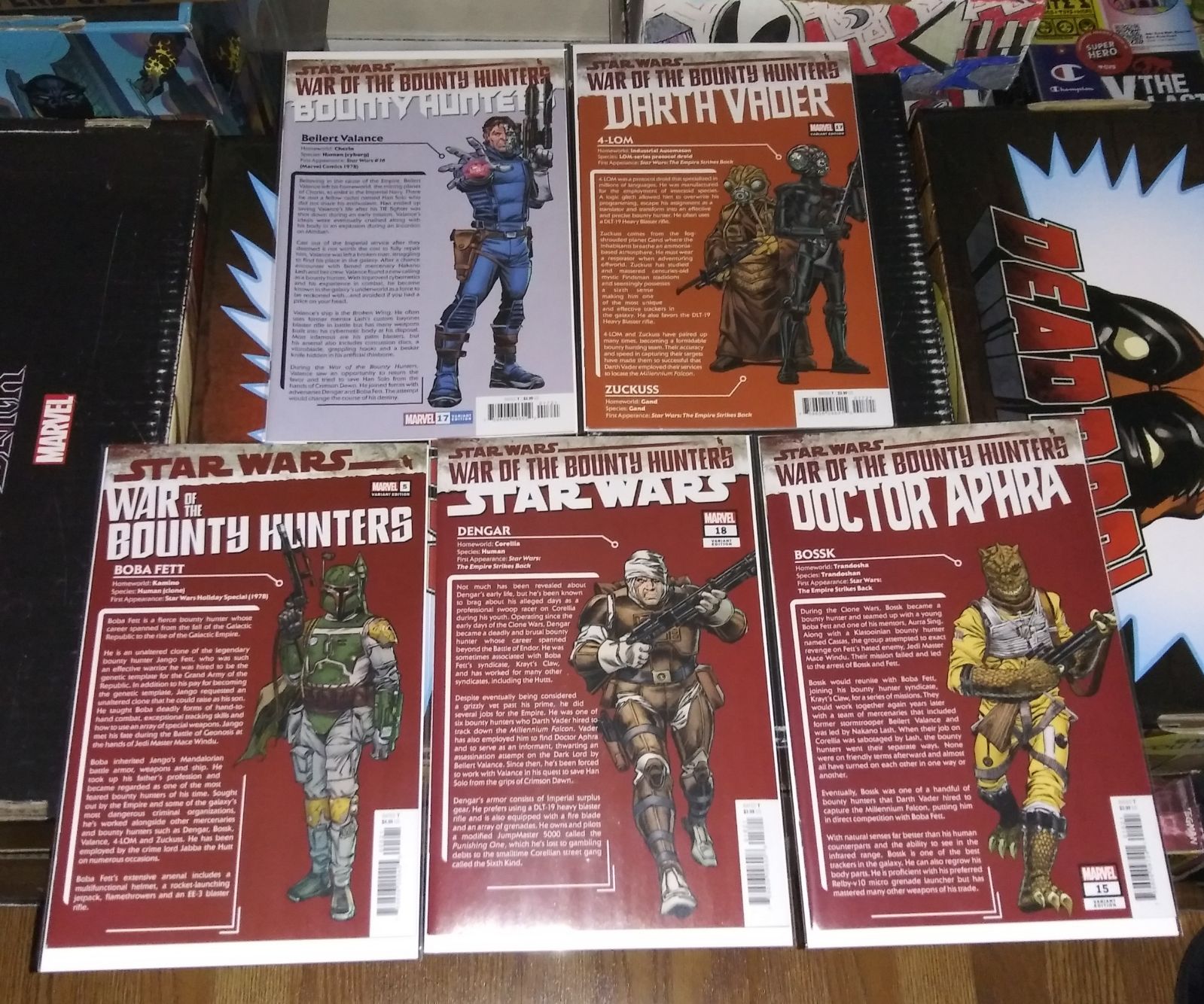 Star Wars: RON FRENZ Handbook Variant Cover Set WOTBH Boba Fett VALANCE 2020-21