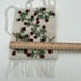 Vintage white flower rose berry beaded crossbody shoulder purse ornate blossom