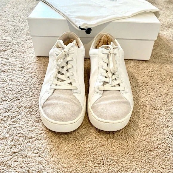 VINCE. “Janna” White Leather & Suede online Sneakers