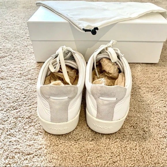 VINCE. “Janna” White Leather & Suede online Sneakers