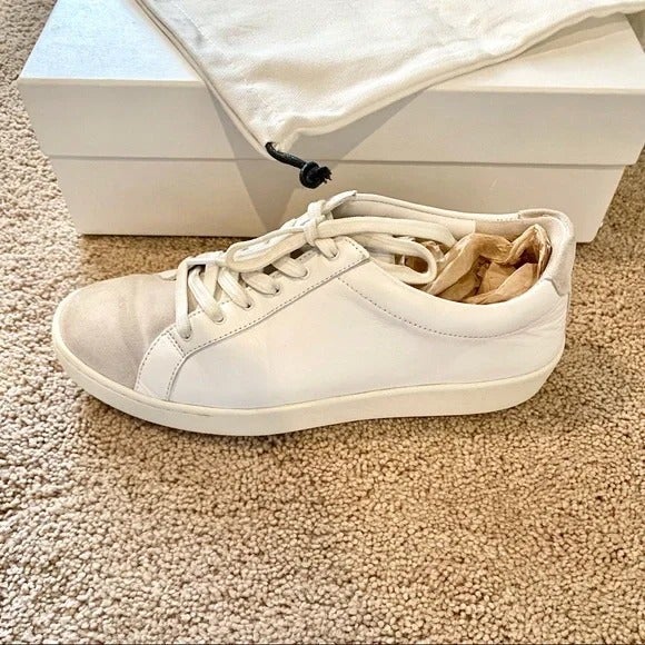 VINCE. “Janna” White Leather & Suede online Sneakers