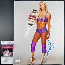 WWE NXT Charlotte Flair Signed 11x14 Photo WW Autograph WrestleMania JSA COA