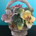 CAPODIMONTE FLOWER BASKET MADE IN ITALY
