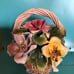 CAPODIMONTE FLOWER BASKET MADE IN ITALY