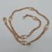Michael Kors Gold Colored MK Logo Chain Clip Clasp Belt Metal 44