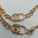 Michael Kors Gold Colored MK Logo Chain Clip Clasp Belt Metal 44