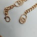 Michael Kors Gold Colored MK Logo Chain Clip Clasp Belt Metal 44