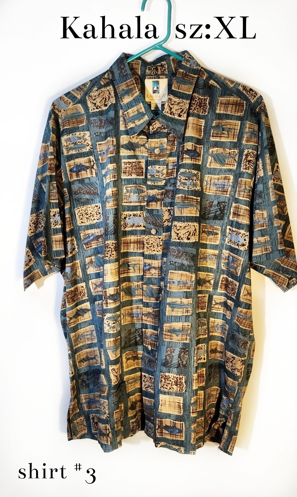 BN+Vint (xl) Kahala men button down cotton handcrafted in Hawaii msrp 98>228