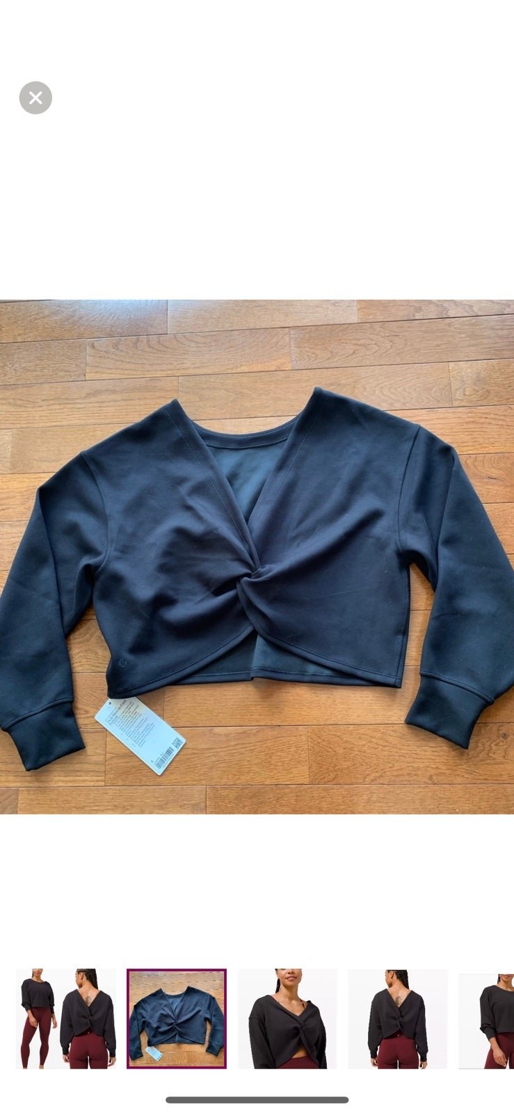 LULULEMON TWIST BACK TO FRONT PULLOVER-BLACK-NWT-6