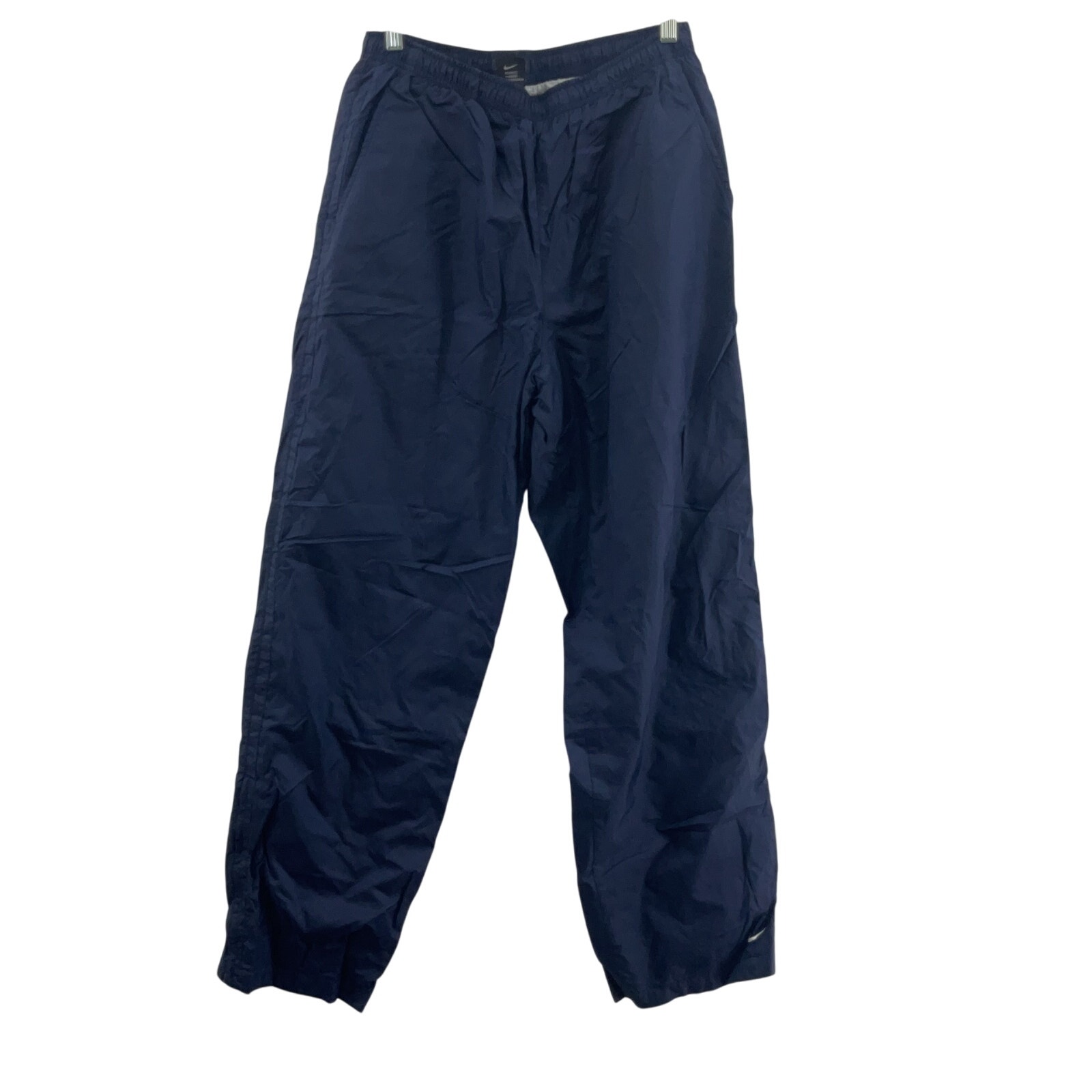 Nike Men's Size L Blue Nylon Y2K Baggy Windbreaker Track Pants Preowned