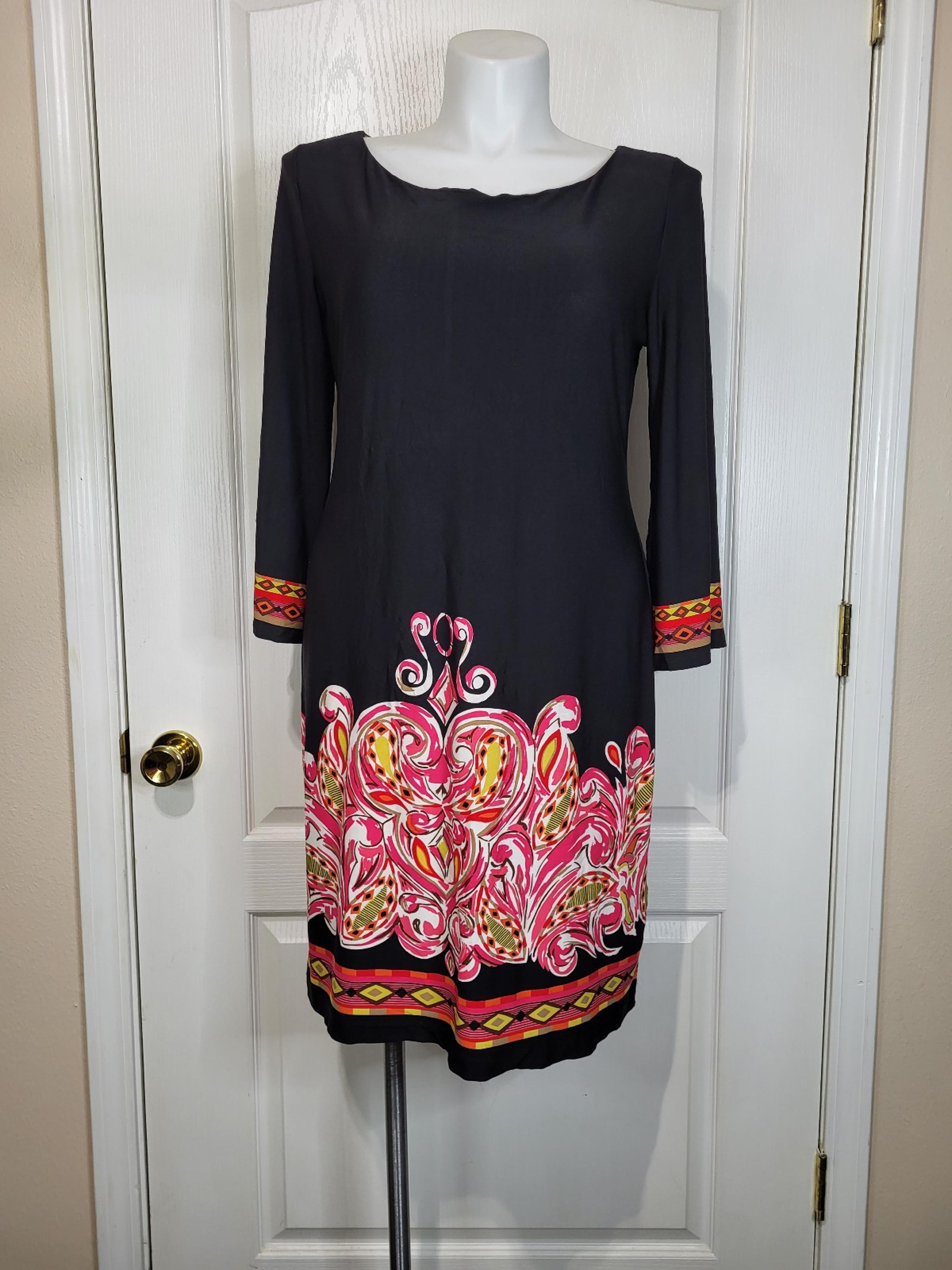 Ronni Nicole Black Crew Neck Knee-Lenght Dress