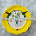 Anthropologie Lou Rota HUMMINGBIRD Dessert Plate 9 Yellow Nature Table RARE
