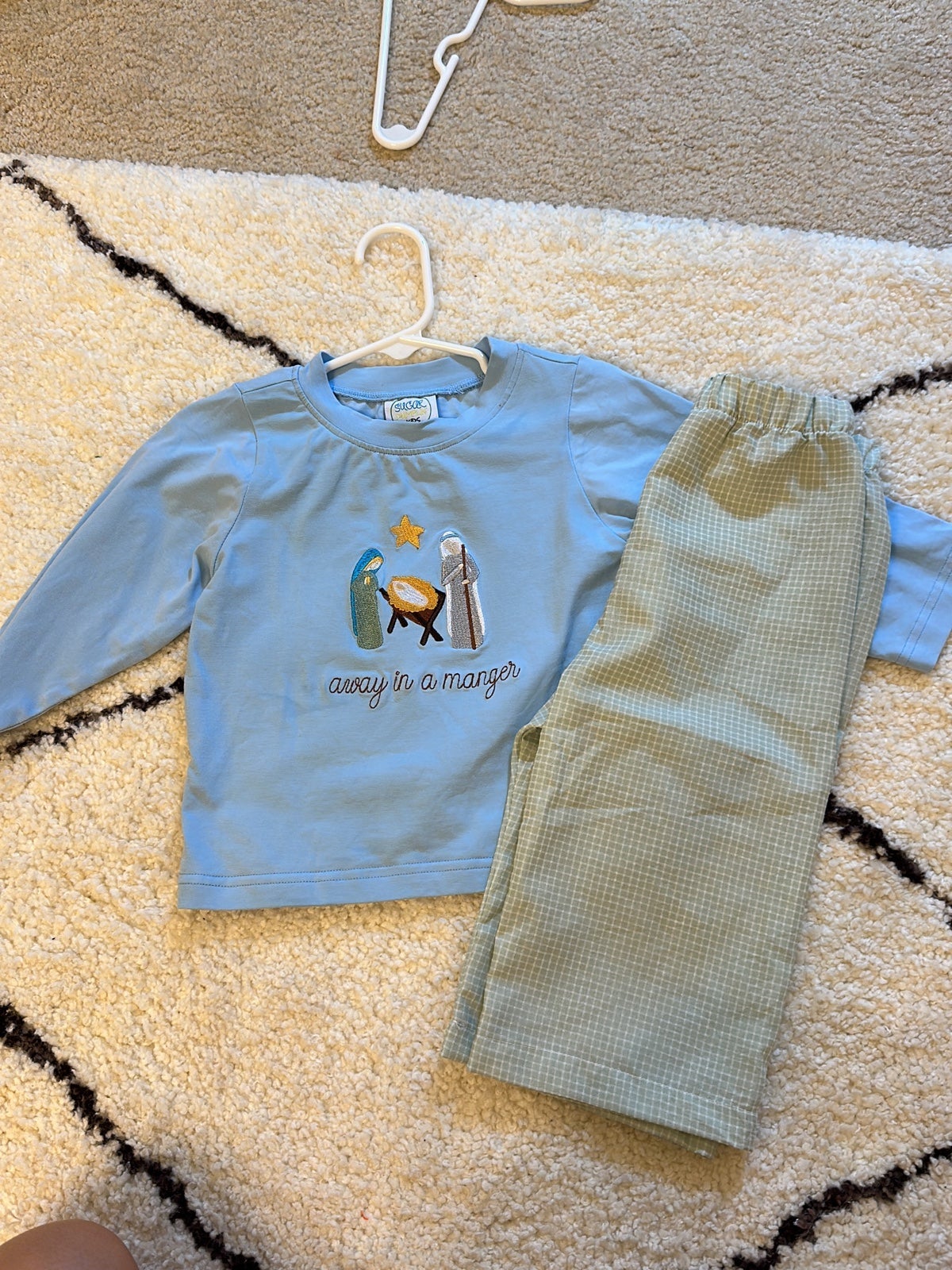 Sugar Dumplin Christmas smock pant set