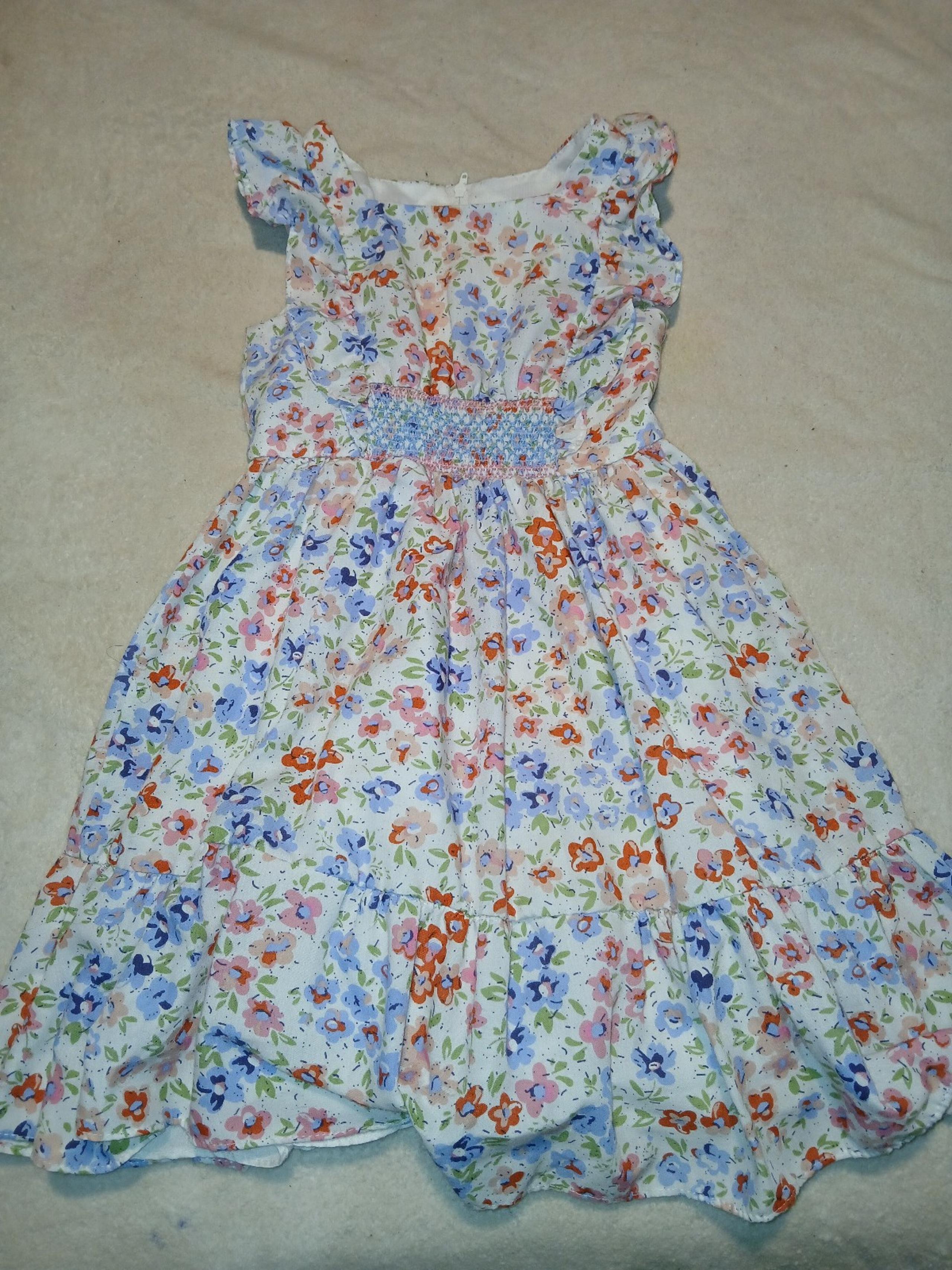 Rare editions floral smocked dress 5
