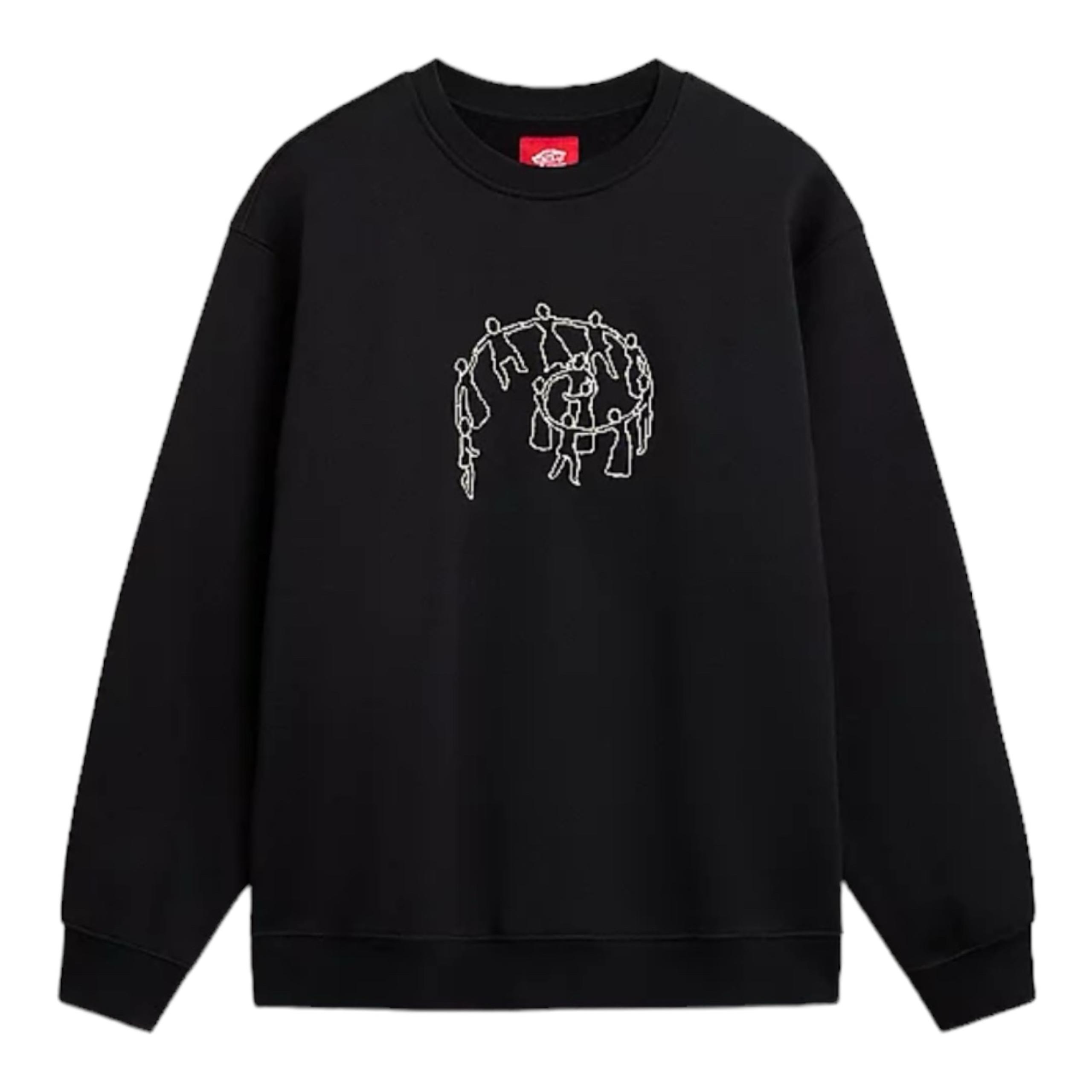Vans Skate Hold Hands Pullover Sweatshirt Mens Sz Medium Black