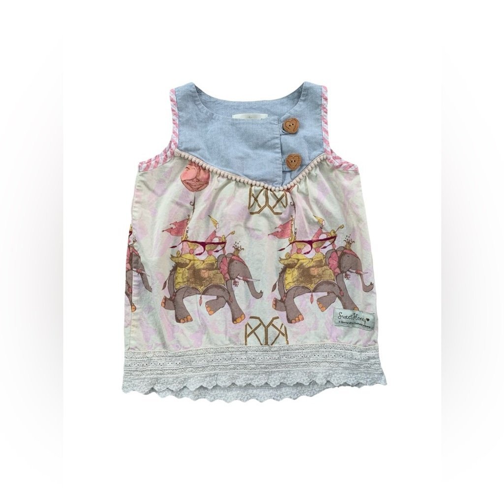 SweetHoney Size 2T Circus Elephant Tunic / Dress