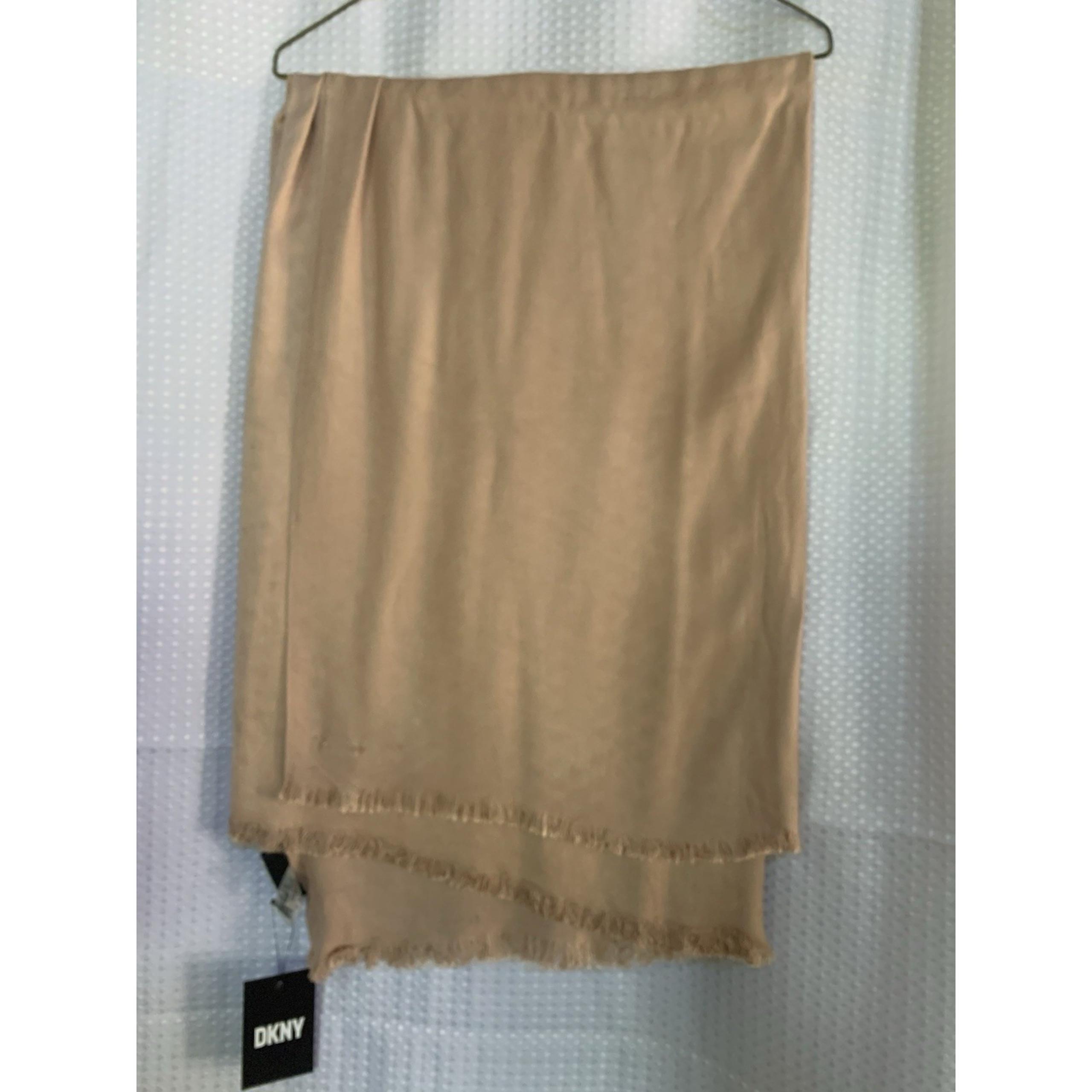 DKNY Womens One Size Light Brown Fashion scarf