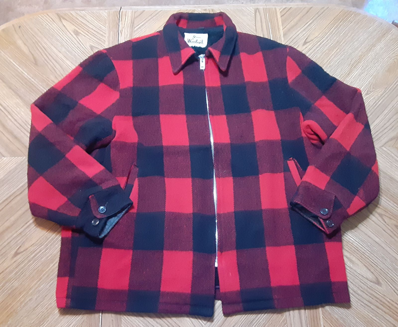 Vintage Woolrich Plaid Coat Sz Large