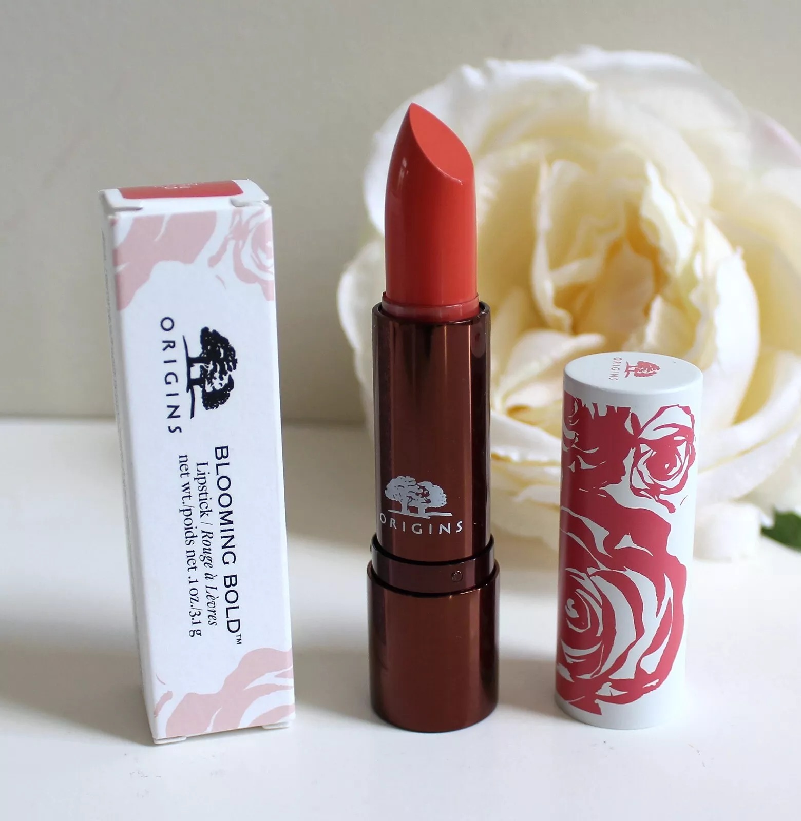 ORIGINS Blooming Bold Lipstick 0.1oz NEW IN BOX -26 Neon Nectar