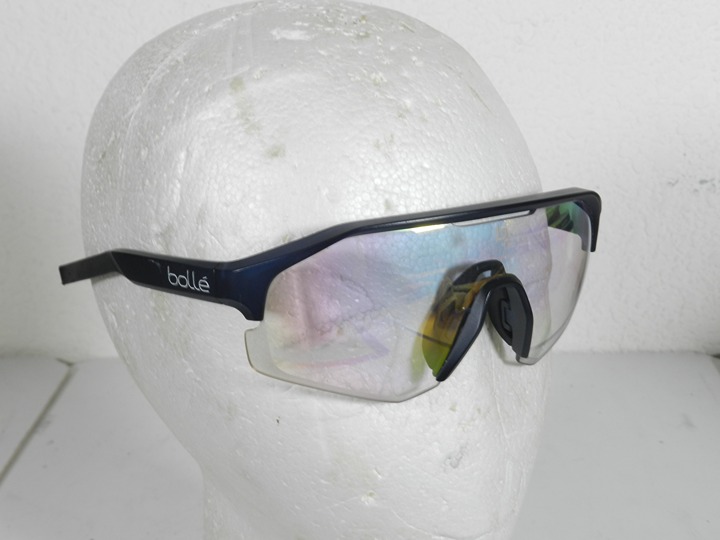 Bolle Lightshifter XL Wrap Designer Sunglasses in Matte Black/Clear with Case