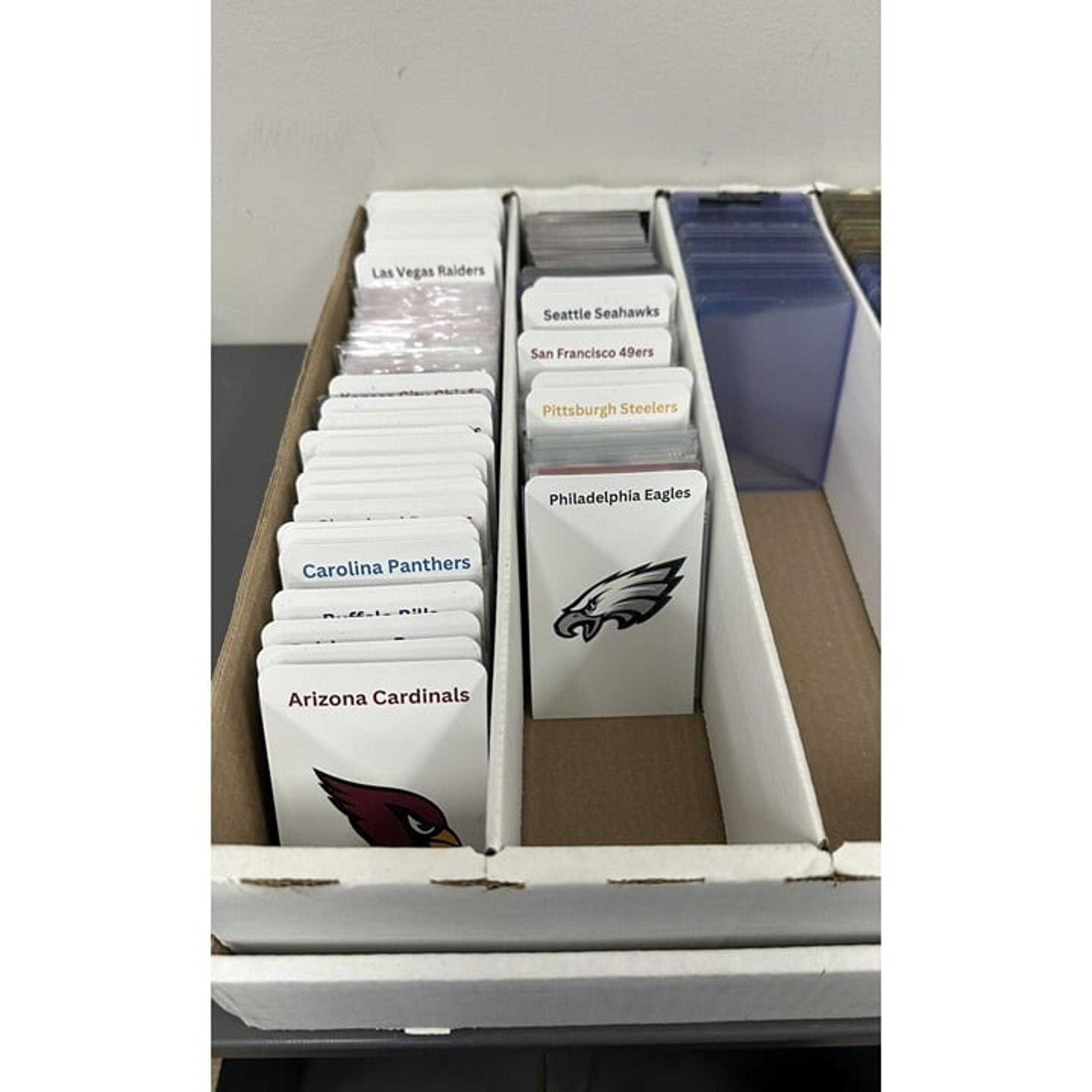 32 Sports Card Dividers with 32 FREE NFL Team Logos Printed On Set - BCW