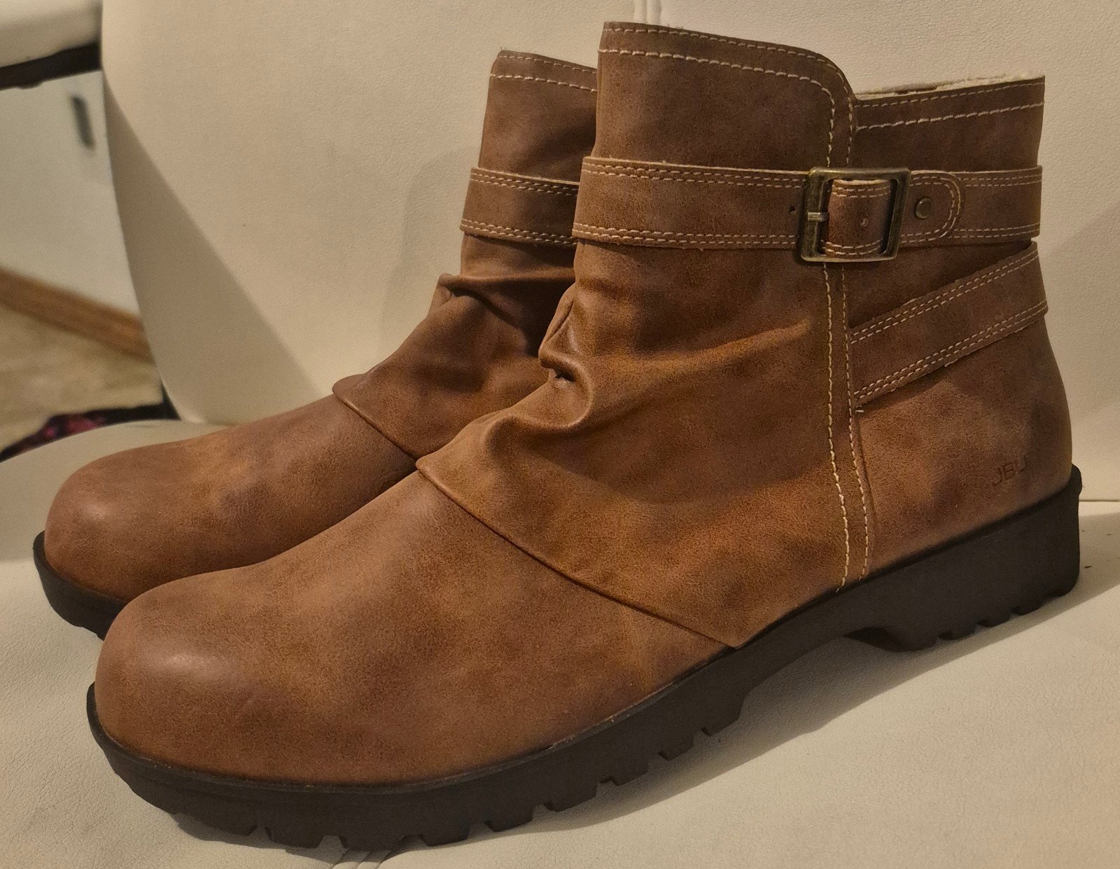 JBU by Jambu Womens 12M Betsy Water-Resistant Ankle Bootie Brown Zipper New Tags