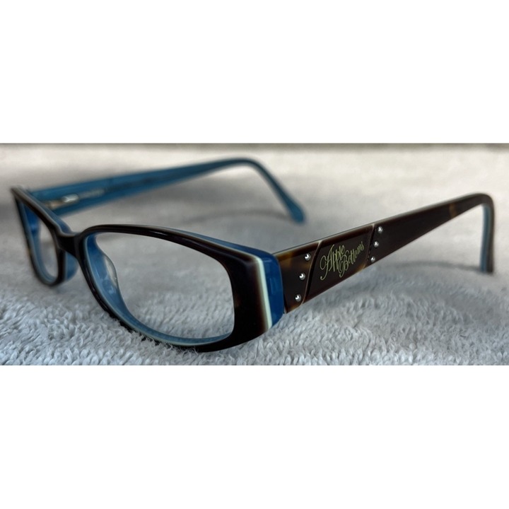 APPLE BOTTOMS AB 710A-1 DARK BROWN BLUE SLIM FULL-RIM EYEGLASSES FRAME 51-15-135
