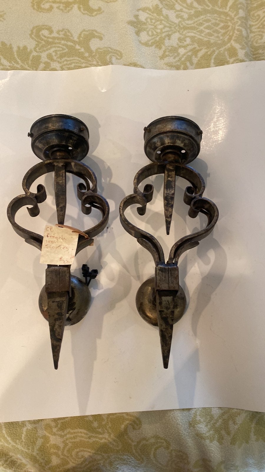 French Iron Sconces