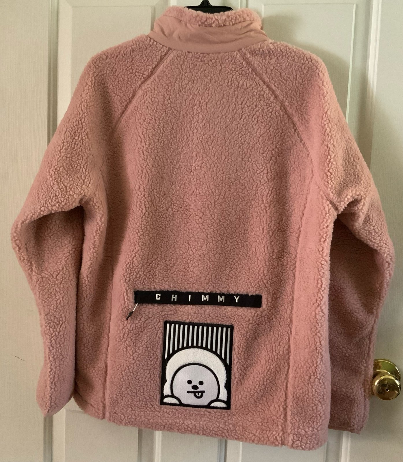BT21 x Kolon Sport Fleece Jacket - Chimmy / Pink Size Medium