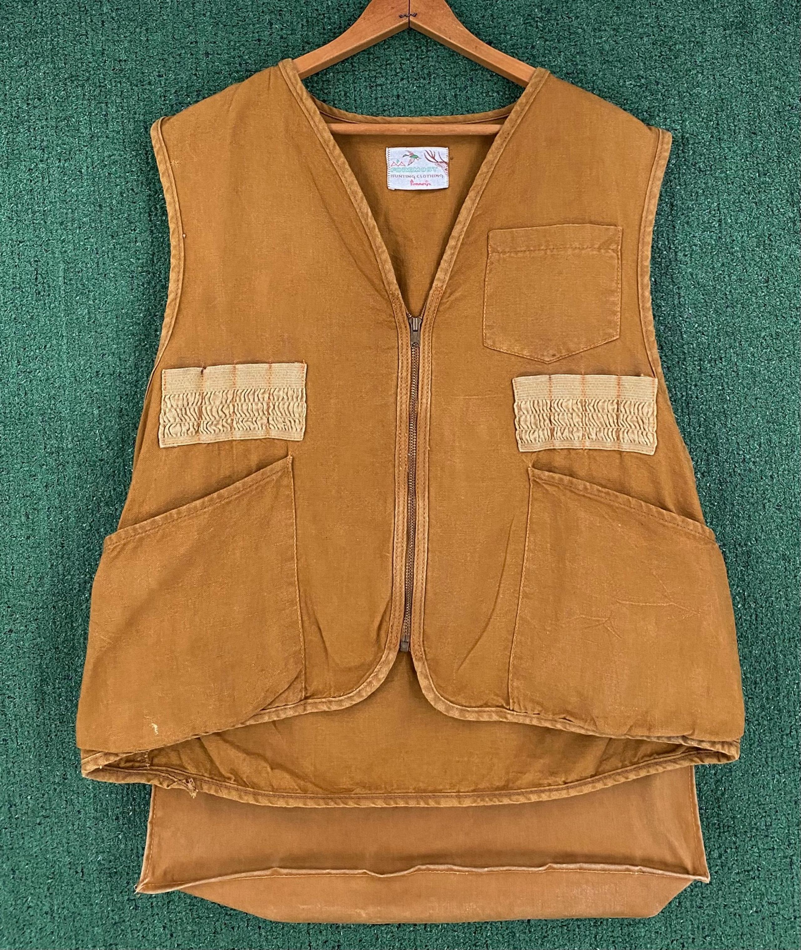 Vintage 60’s JC Pennys Foremost Outdoor Nature Field Vest Men’s Size Large - JCPenney